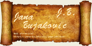 Jana Bujaković vizit kartica